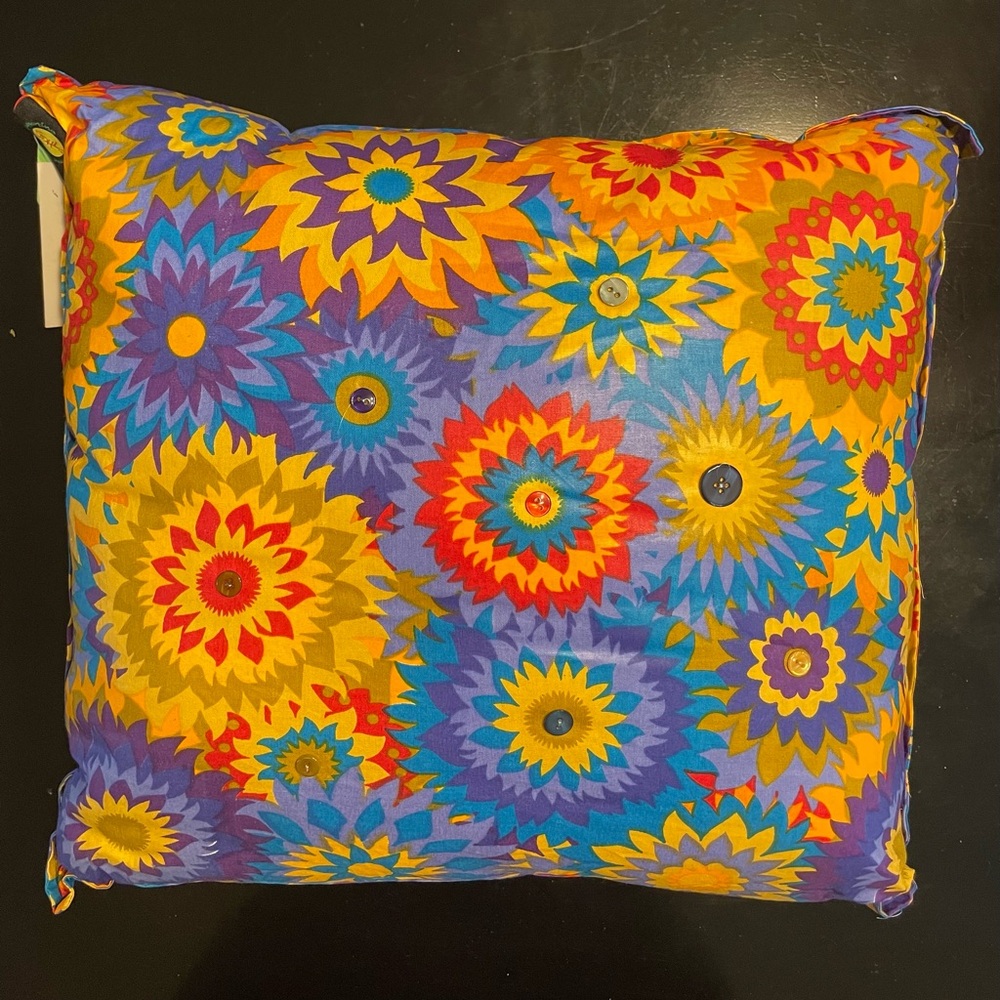 Vibrant Multicolor Floral Pillow